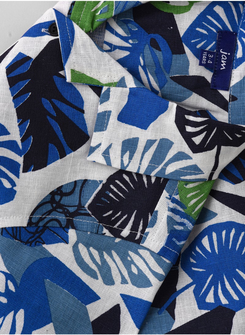 JAM Vibrant Tropical Print Short Sleeve Shirt for Boys  - Image 4