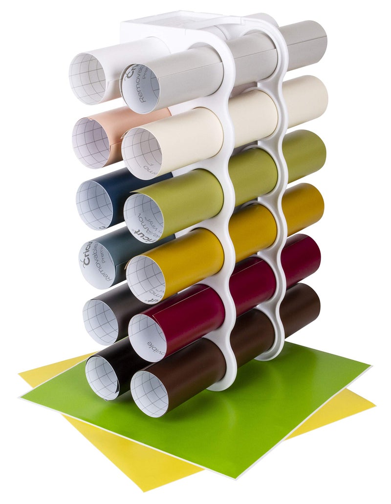 ArtBin 6864AS Vinyl Storage Rack, Stores 12 Vinyl Rolls, White - Image 1