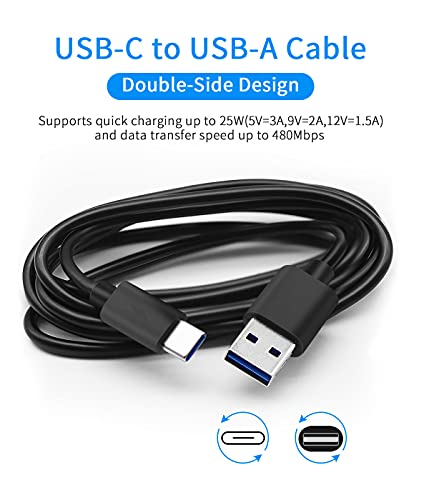 FEIYIU Type-c Charger Charging Cable Cord Compatible for Anker Space One, PowerConf S3, Soundcore Flare 2, Mini 3, Motion+, Motion Boom Outdoor, Boost, Anker Life Q35 Q30 Q20+ Headphone Earbuds Speakers -5ft - Image 2