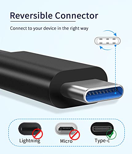 FEIYIU Type-c Charger Charging Cable Cord Compatible for Anker Space One, PowerConf S3, Soundcore Flare 2, Mini 3, Motion+, Motion Boom Outdoor, Boost, Anker Life Q35 Q30 Q20+ Headphone Earbuds Speakers -5ft - Image 3
