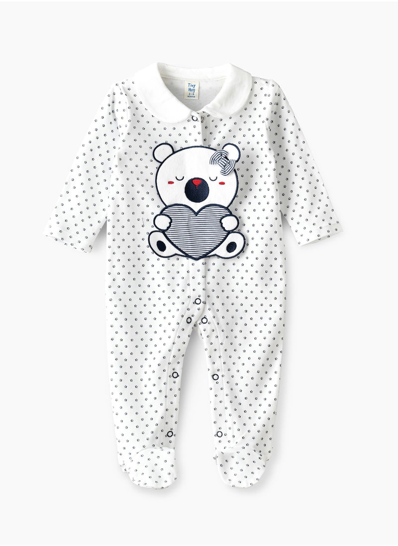 Tiny Hug Baby Boys' Cotton Knit Sleepsuit  - Image 1