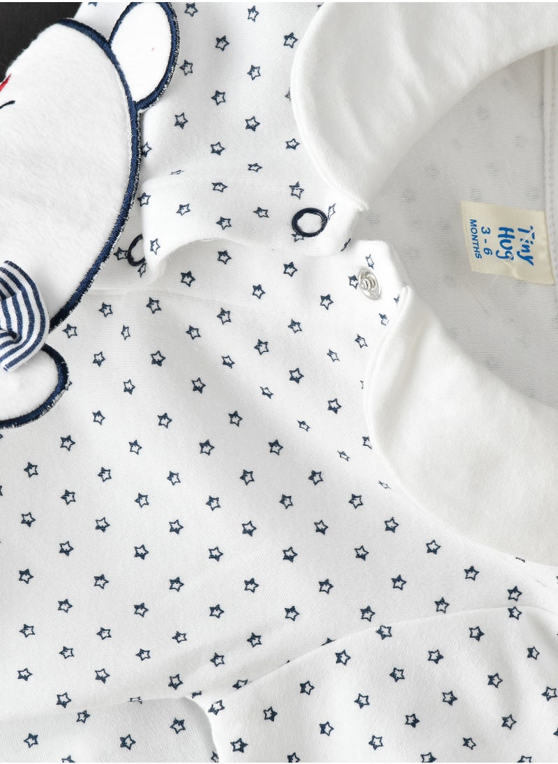 Tiny Hug Baby Boys' Cotton Knit Sleepsuit  - Image 4