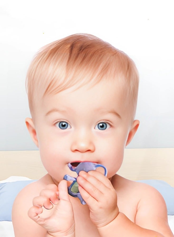 Twisoo Elephant Silicone Baby Teether - BPA-Free Food Grade Teething Toy for Infants 6-12 Months, Soft Gum Soothing Chewing Toy, Easy-to-Grasp Design ( Purple ) - Image 2