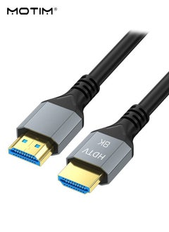 Motim HDMI Cable 1M, 2.1 Ultra HD, High-Speed 48Gbps 8K@60Hz HDMI Cord, eARC Dynamic HDR Dolby Vision for MacBook Pro PS5 Switch TV Xbox Roku UHD TV Blu-ray Projector black  - Image 1