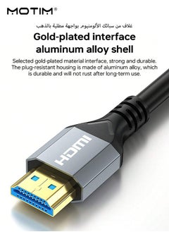 Motim HDMI Cable 1M, 2.1 Ultra HD, High-Speed 48Gbps 8K@60Hz HDMI Cord, eARC Dynamic HDR Dolby Vision for MacBook Pro PS5 Switch TV Xbox Roku UHD TV Blu-ray Projector black  - Image 3