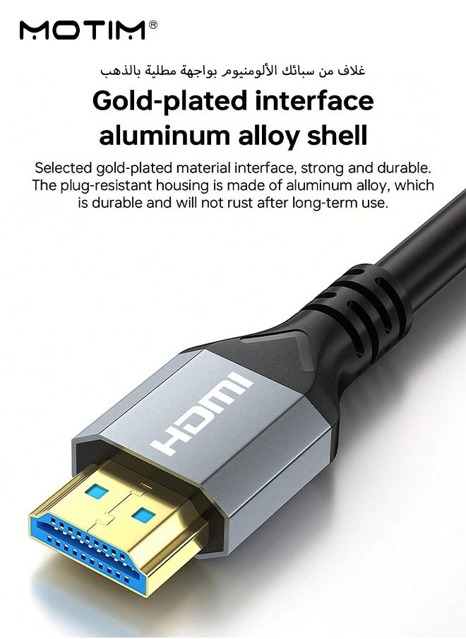موتيم كابل HDMI 1 متر، 2.1 فائق الوضوح 2.1 فائق السرعة، 48 جيجابت في الثانية 8K@60 هرتز HDMI، كابل HDMI عالي السرعة HDR ديناميكي HDR دولبي فيجن لجهاز MacBook Pro PS5 Switch TV Xbox Roku Roku UHD TV Blu-ray جهاز عرض Blu-ray أسود  - Image 3