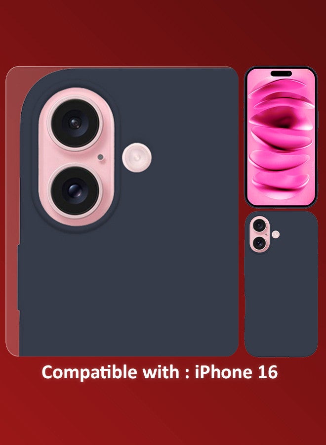 (لآيفون 16) غلاف، غلاف سيليكون رفيع، مغطى بالكامل مضاد للخدش ومقاوم للصدمات - Image 3