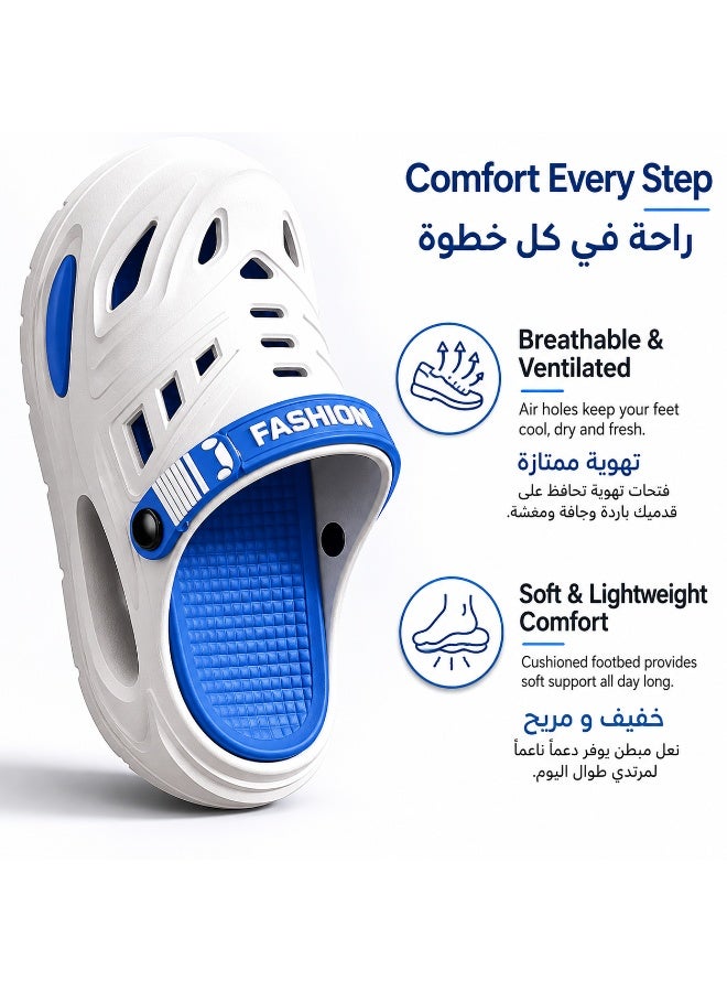 Cloud Slides for Men & Women with Removable Cushion Insole, EVA Shock Absorption, Breathable Hollow Design, Odor-Resistant Material, Lightweight Slip-On Sandals, Double-Layer Comfort Sole, Soft Non-Slip Bathroom & Beach Clogs, Quick-Dry Casual Indoor Outdoor Shoes for Summer, Home, Travel, Garden, Pool, Shower and Daily Walking - Image 1