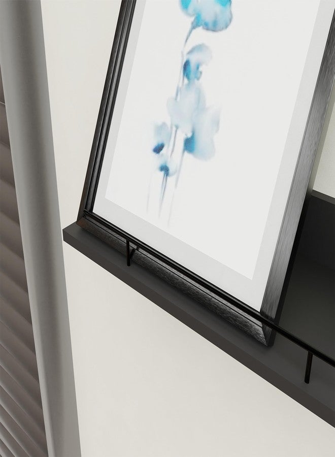 Giftgarden 16 Inch Black Floating Shelves with Black Metal Guardrail, Wood Shelves for Wall Storage Set of 3, Wall Shelf for Bathroom Bedroom Living Room Kitchen Nursery - Image 5