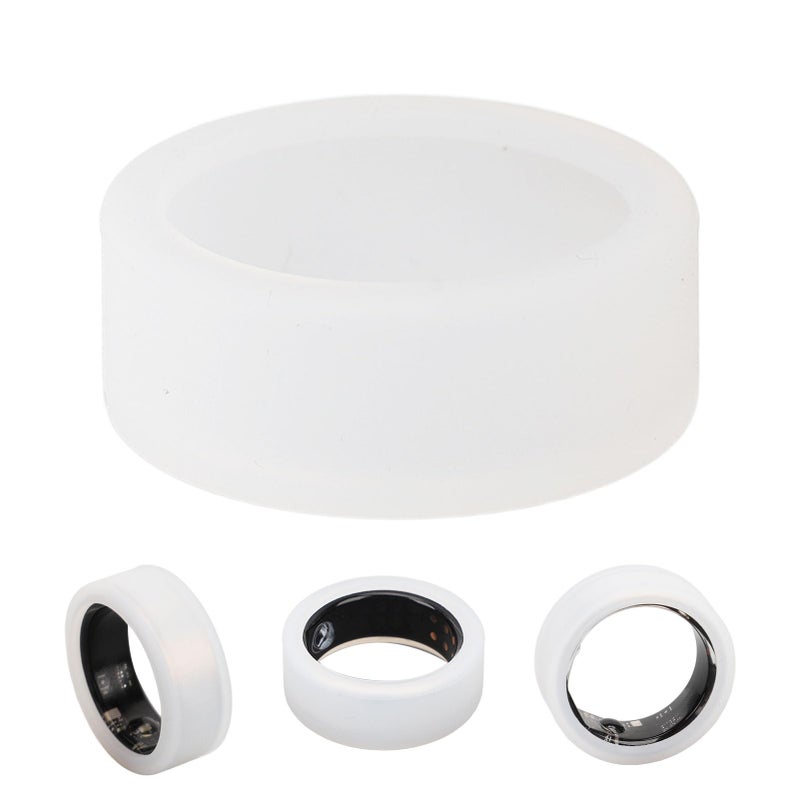 Silicone Ring Protector Cover Soft Flexible Protective Case For All Rings White - Image 2