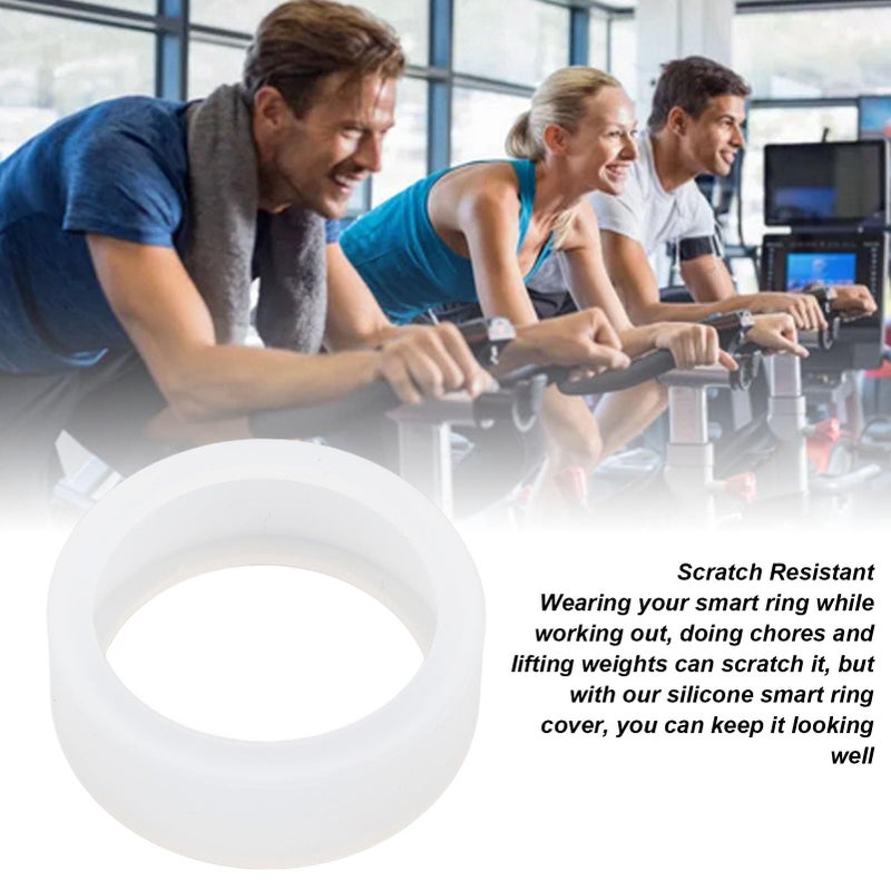 Silicone Ring Protector Cover Soft Flexible Protective Case For All Rings White - Image 4