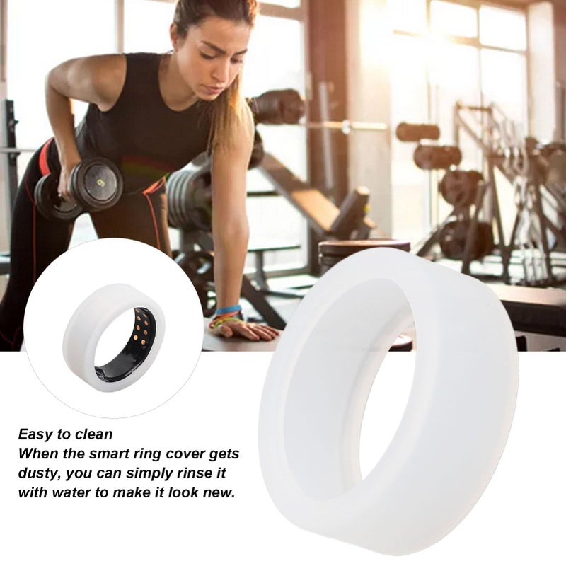 Silicone Ring Protector Cover Soft Flexible Protective Case For All Rings White - Image 5