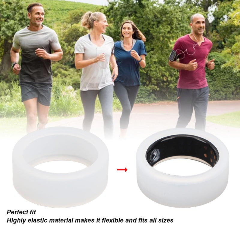 Silicone Ring Protector Cover Soft Flexible Protective Case For All Rings White - Image 3