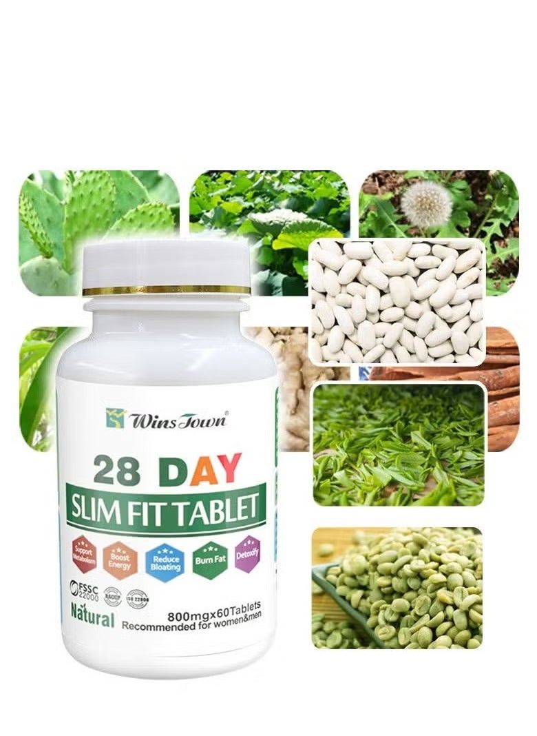 Wins Town - lotus leaf Slim Flat Tummy Tablet Weight Loss pill,dietary supplements,Digestion and Metabolism,60 tablets - Image 1