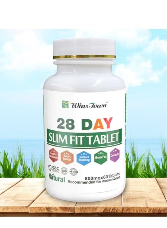 Wins Town - lotus leaf Slim Flat Tummy Tablet Weight Loss pill,dietary supplements,Digestion and Metabolism,60 tablets - Image 1