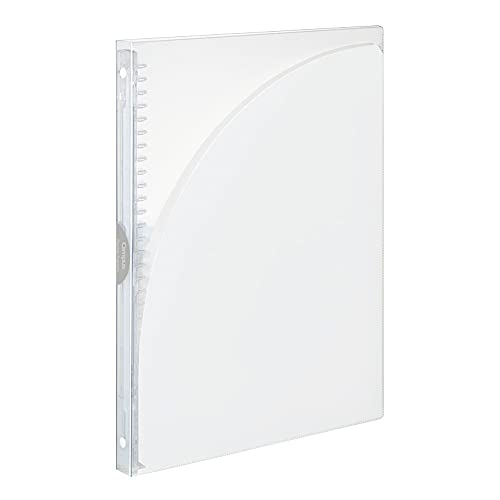 Kokuyo Campus Slide Binder, Adapt Slim, Double Pockets, A4, 30 Holes, Up to 65 Sheets, Transparent, Japan Import (RU-AP171T) - Image 1