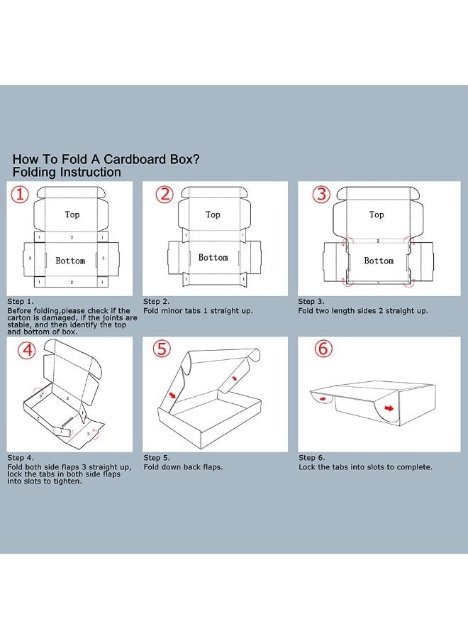 HORLIMER علب شحن كرتونية بيضاء 12×9×4 بوصة – طقم 20 صندوق كرتون مموج متين للتغليف والتخزين والهدايا والتجارة الإلكترونية – سهلة التركيب بدون لاصق - Image 2