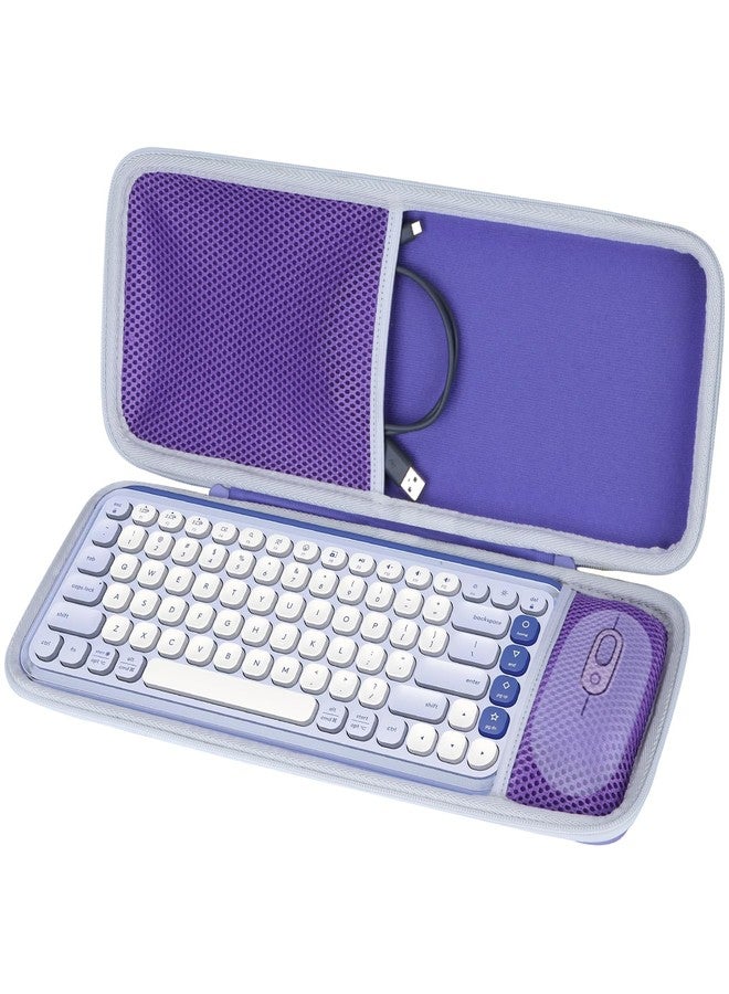 Lebakort Storage Case Compatible with Logitech POP ICON Combo Keyboard and Mouse Combo (Lilac Case) - Image 2
