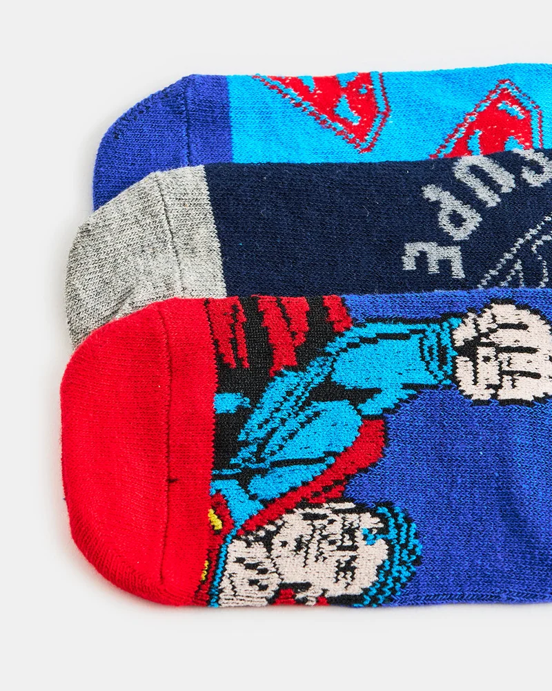 ردتاغ Boys Assorted Ankle Length Socks (3 Pairs)