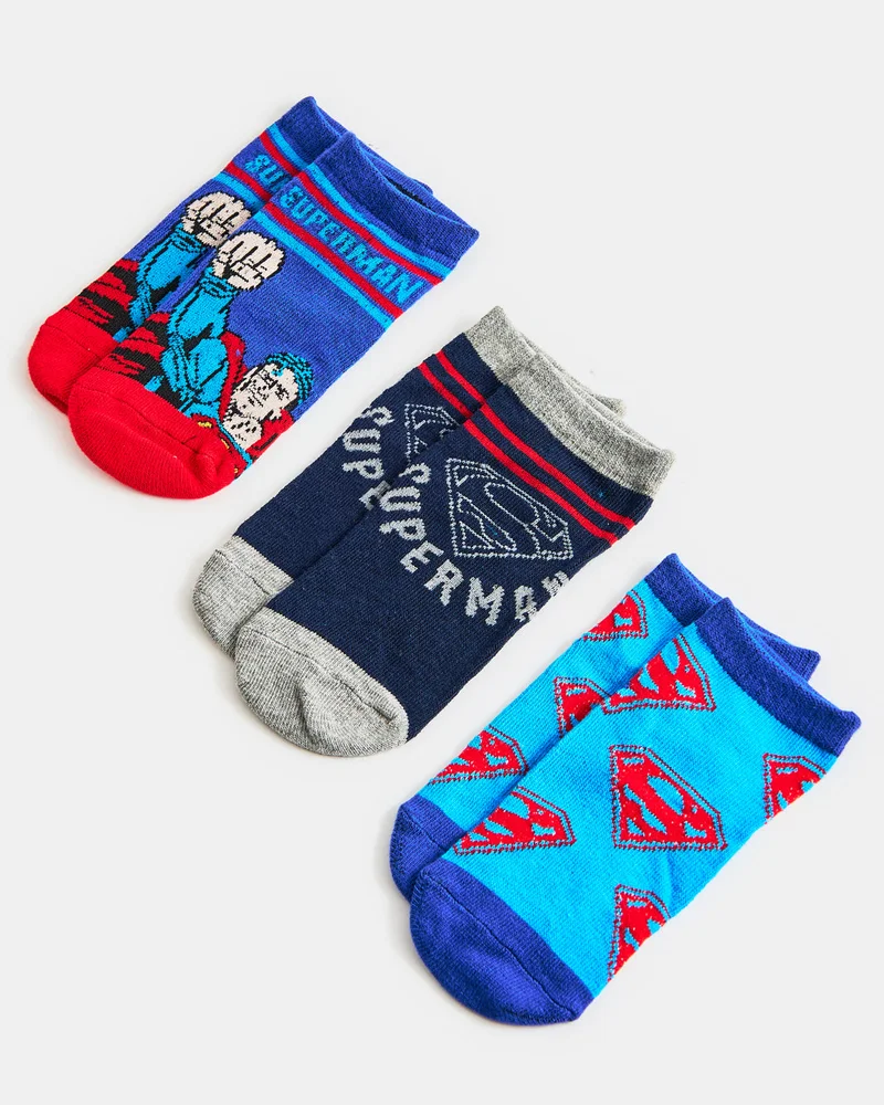 ردتاغ Boys Assorted Ankle Length Socks (3 Pairs)