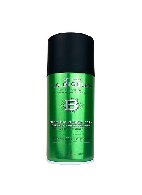 C.O. Bigelow Premium Shave Foam For Men With Eucalyptus Oil And Menthol, 10.5 Oz