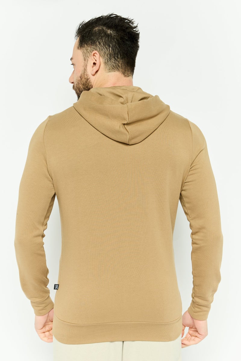 PUMA Men Sportswear Fit Long Sleeves Outdoor Hoodie, Tan  - Image 4