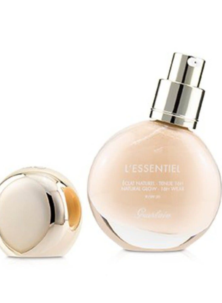 كريم الأساس L'ESSENTIEL NATURAL GLOW - ثبات يدوم 16 ساعة - الدرجة 00C (Porcelaine Rose) - يرطب البشرة ويحميها من التلوث