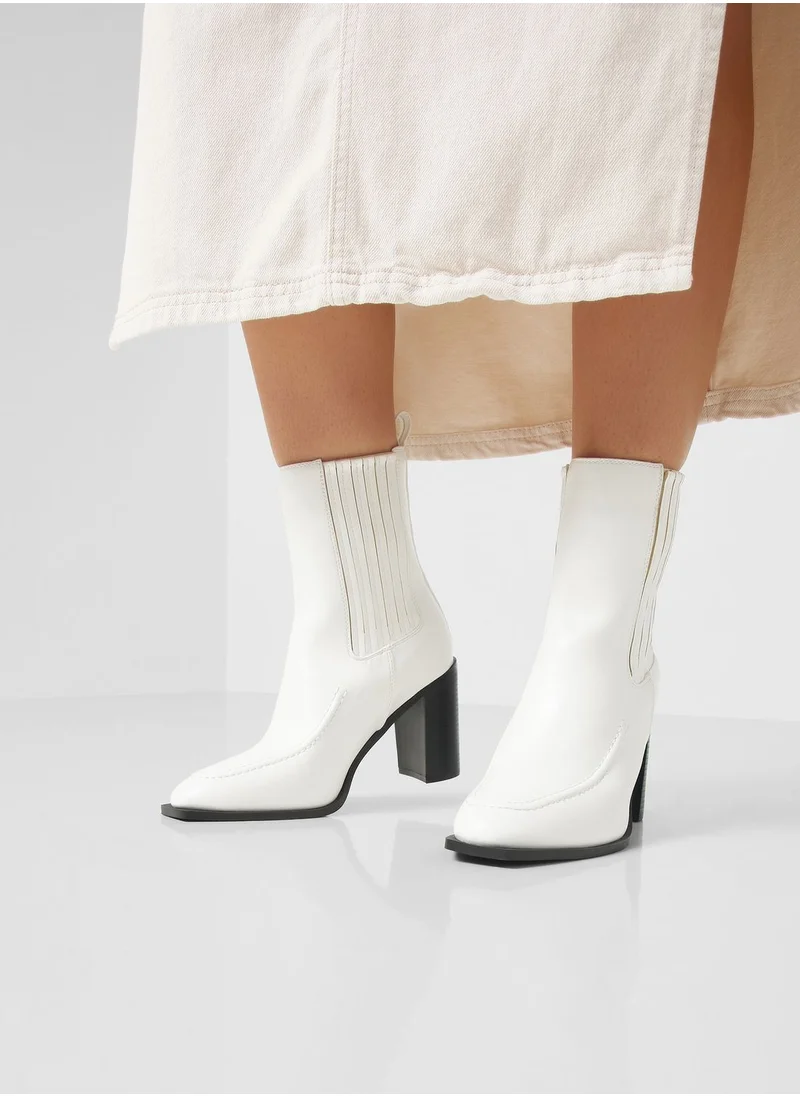 ELLA Block-Heel Ankle Boots