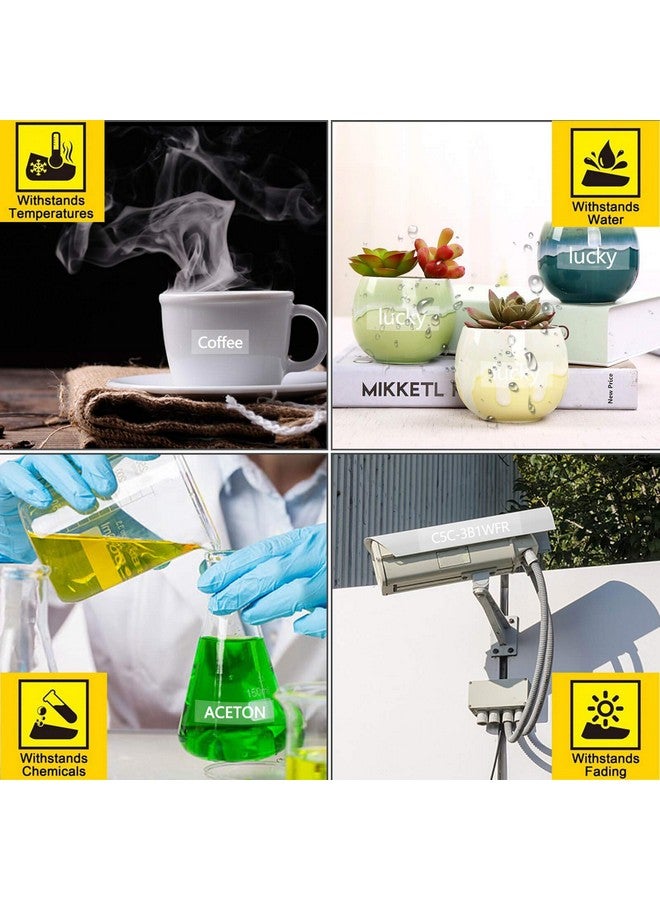 Greencycle 2 Pack White On Clear Laminated Label Tape Compatible For Brother Aze 145 Tze145 Tz145 18Mm 3 4 Inch X 26.2 Ft Labeling Replacement For Ptouch Pt P700 Pt D600 Pt D400 Label Maker - Image 5