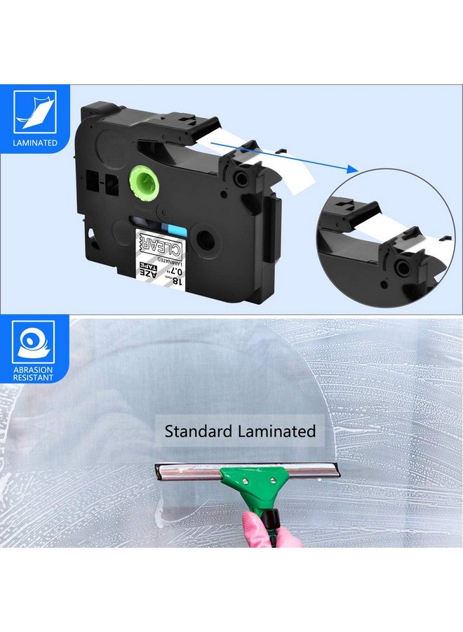 Greencycle 2 Pack White On Clear Laminated Label Tape Compatible For Brother Aze 145 Tze145 Tz145 18Mm 3 4 Inch X 26.2 Ft Labeling Replacement For Ptouch Pt P700 Pt D600 Pt D400 Label Maker - Image 3