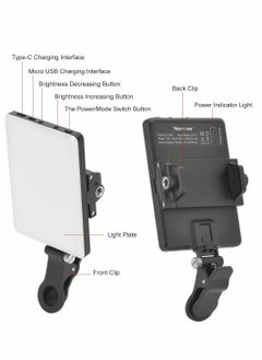 KASTWAVE LED High Power Rechargeable Clip Fill Video Light, Conference Kit 3 Modes, for Phone, iPad, Laptop  - Image 2