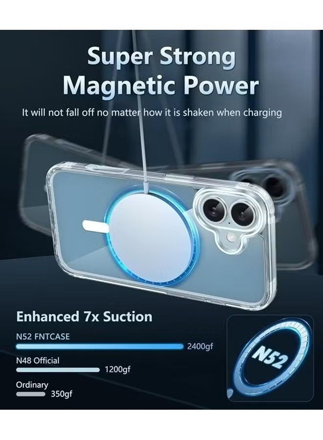 راكسوم جراب شفاف متوافق مع MagSafe لهاتف iPhone 16 Plus - حماية من الصدمات، تصميم مقاوم للاصفرار، مقاوم للخدوش، فائق النحافة، وجاهز للشحن اللاسلكي - Image 3