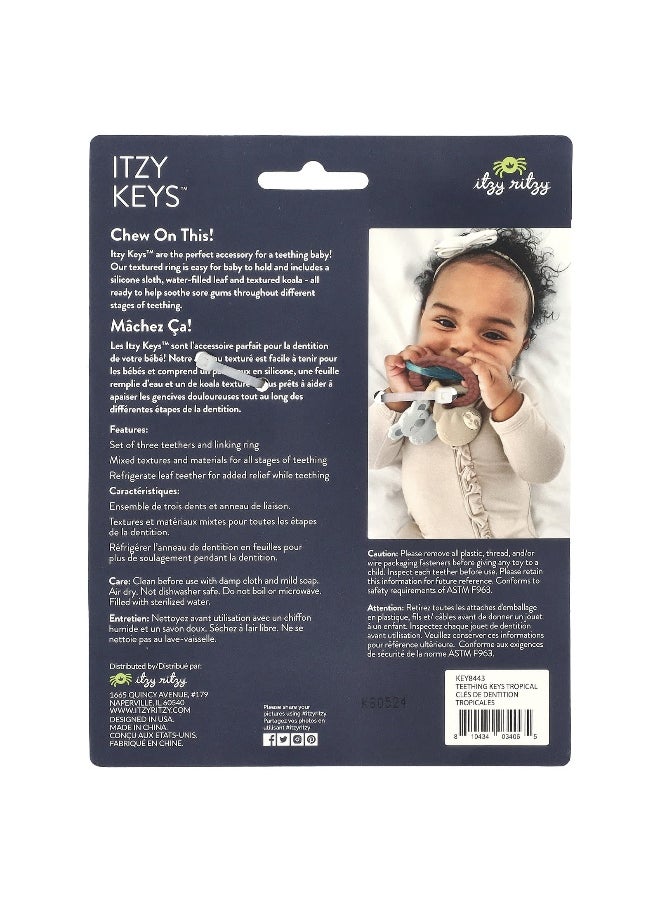 Itzy Ritzy - itzy ritzy, Itzy Keys™, Multi-Stage Teething Keys, 3+ Months, Tropical, 1 Count - Image 1