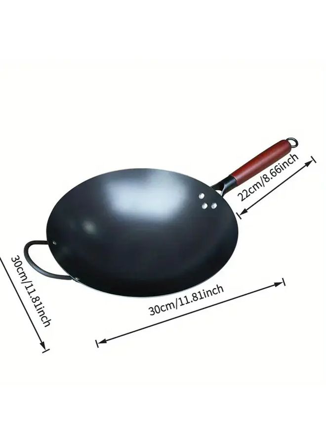 Stainless Steel Rust Resistant Cast Iron Wok Pan 15 75 Inch Nonstick - Image 2