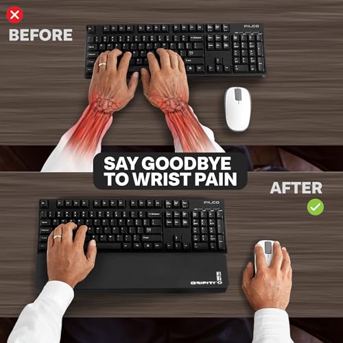 Grifiti Fat Wrist Pad 17 in Black is a 4 Inch Wide Wrist Rest for Standard Keyboards and Mechanical Keyboards New Materials - Image 4