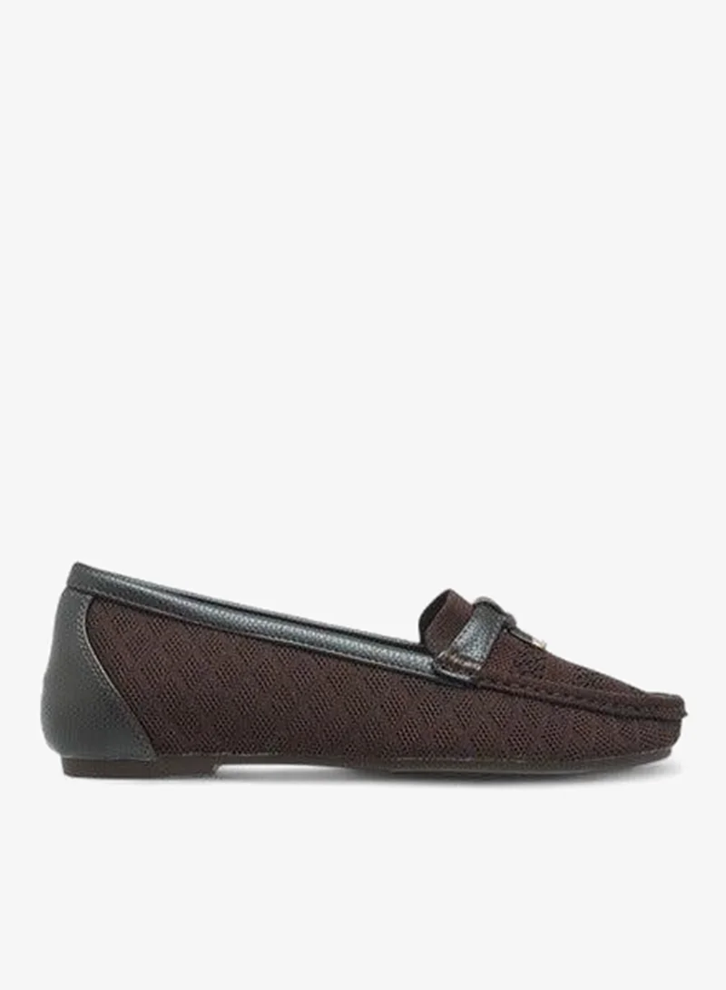 Flora Bella By Shoexpress BROWN Women Knot Accent Slip-On Loafers for Women | Best Price UAE
