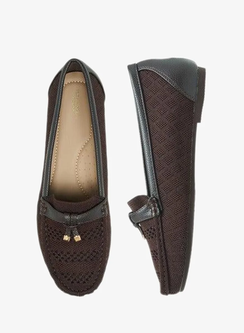 Flora Bella By Shoexpress BROWN Women Knot Accent Slip-On Loafers for Women | Best Price UAE