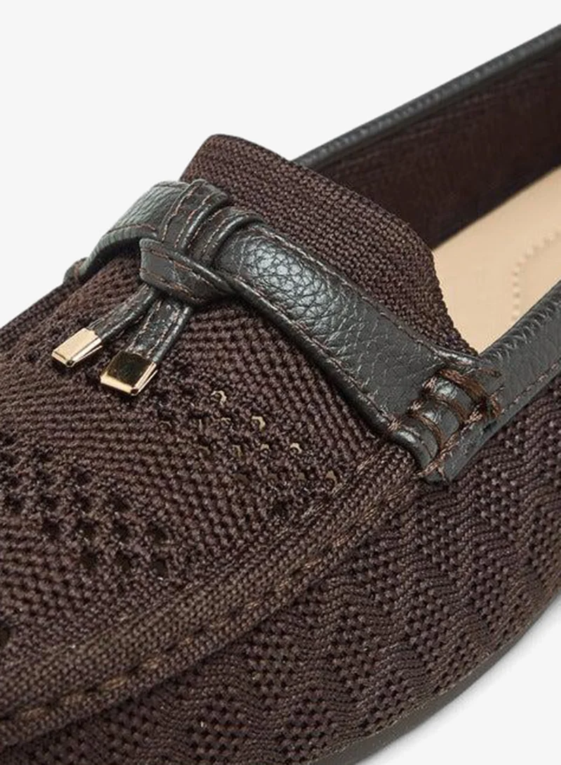 Flora Bella By Shoexpress BROWN Women Knot Accent Slip-On Loafers for Women | Best Price UAE