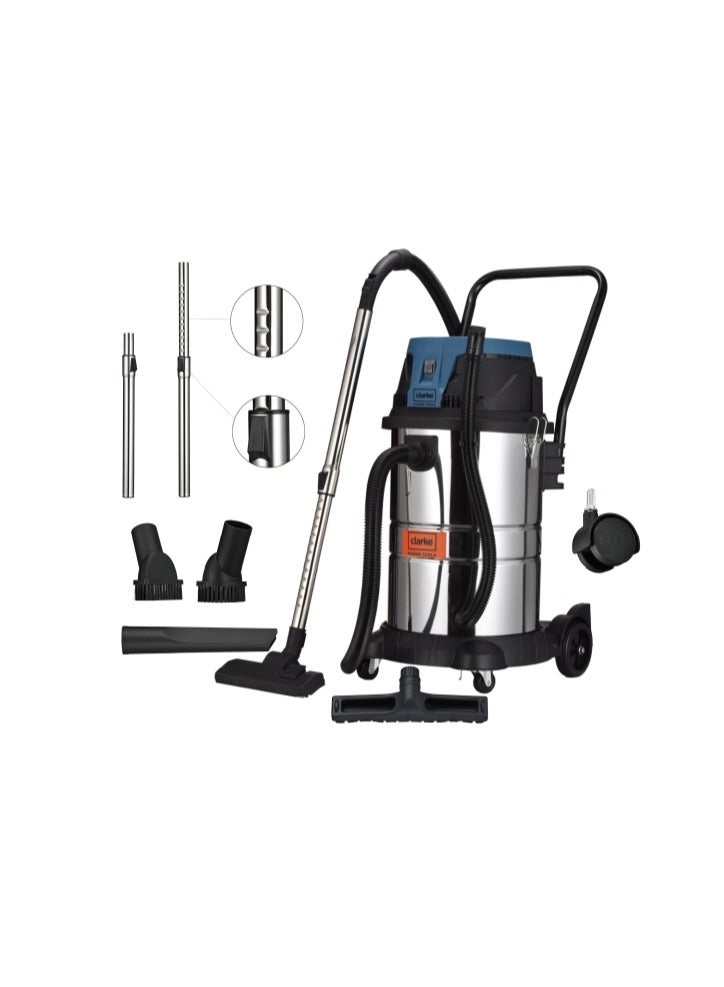 Clarke Wet & Dry Vacuum Cleaner 80L, Triple Motor 3000W, 220-240V, 50/60Hz, >19KPA Suction, ≤93dB Noise, 3.5m³/Min Airflow, Heavy Duty Industrial Cleaner for Garage, Workshop, Jobsite - Image 2