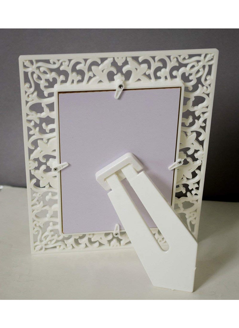 Art Street - Art Street Resin Decoralicious Heart Wall Hanging Photo Frame for Home Decor, Valentine Day Gift (White, 4X6 Inches) - Set of 2 (ASTPF16873) - Image 1