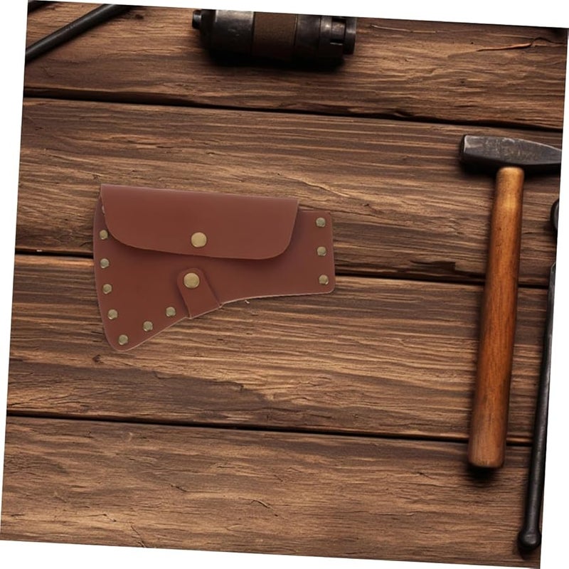 غطاء الفأس من الجلد الصناعي واقي سلامة محمول للتخييم والمشي لمسافات طويلة وأعمال النجارة - Image 5
