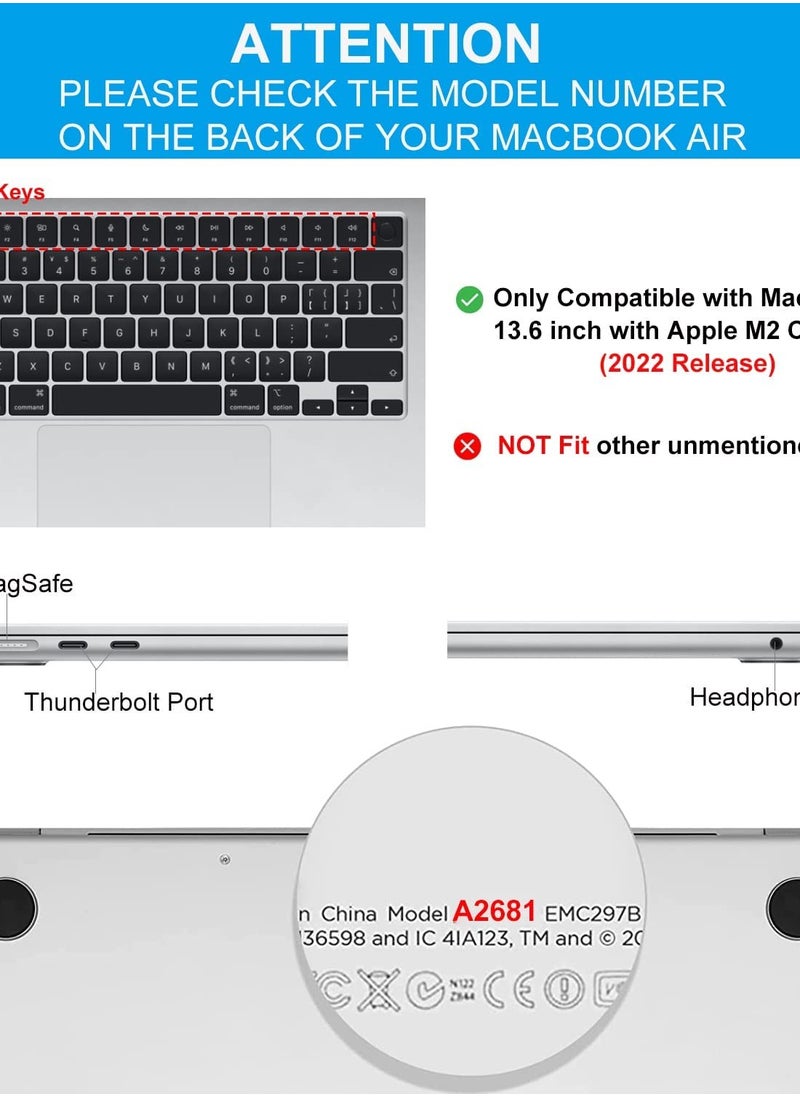 Generic 2Packs 13.6 inch Macbook Air Trackpad Protector Cover for 2024 Release M3 Chip A3113/2022 Release M2 Chip A2681/2025 Release M4 Chip A3240,Clear  - Image 2