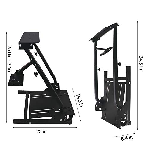 YXHARD Racing Wheel Stand, Height Adjustable & Foldable Steering Wheel Stand Compatible with Logitech G25,G27,G29,G920 Gaming Cockpit - Image 3