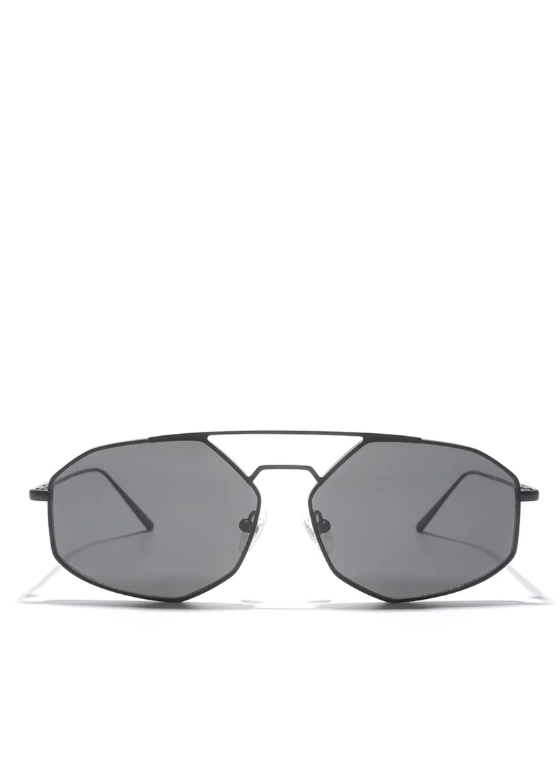 30Sundays POIRET - La French Collection Men Gray Sunglasses - Frame Material: Metal - Lens Color: Gray- Frame Color: Black - Full Rim