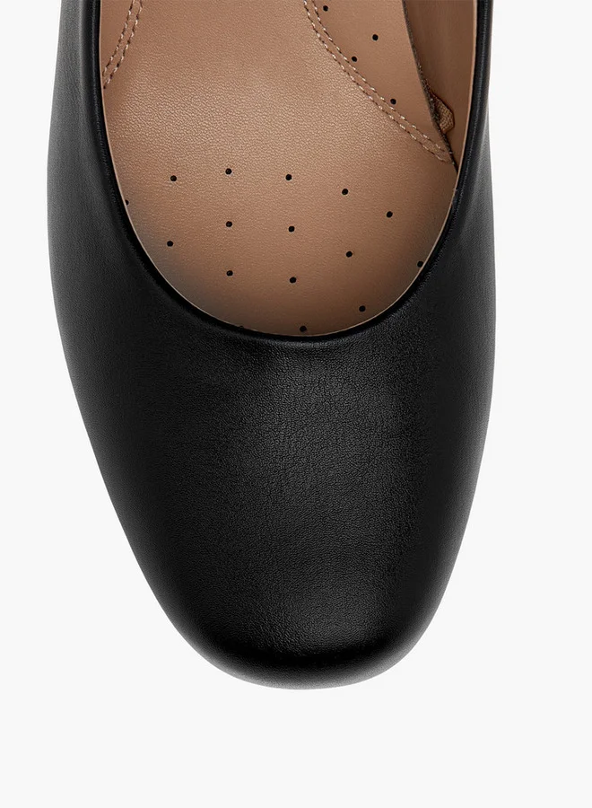 Paprika Women's Solid Slip-On Pumps with Block Heels