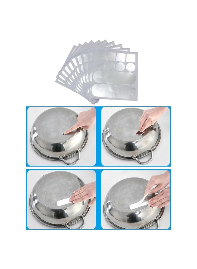 Heat Resistant Cookware Repair Patch Kit 5 Sheets Aluminum Adhesive Repair Stickers for Fixing Holes Cracks and Leaks in Pots Pans Kettles and Sinks Suitable for Stainless Steel Ceramic Glass and Aluminum with Sandpaper Disc - Image 3