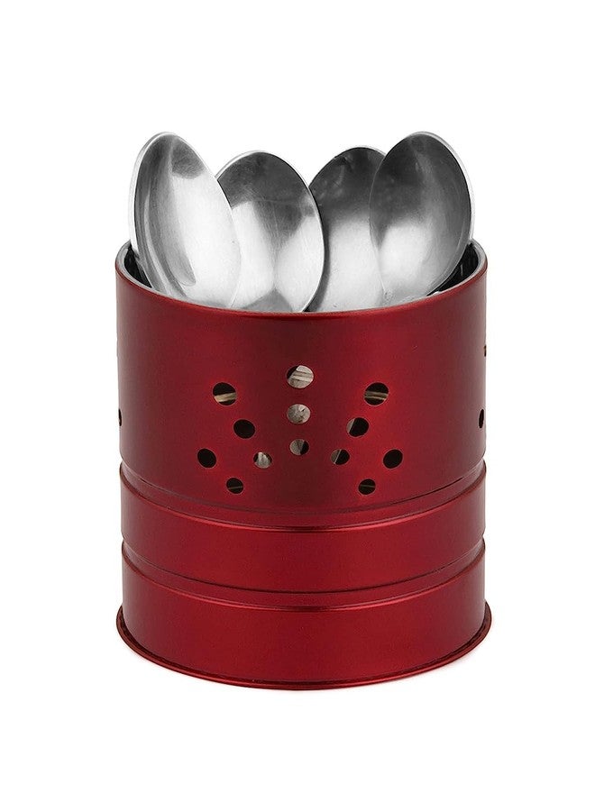 AG Enterprises C (DEVICE) Stainless Steel Spoon Holder Spoons Stand chammach Stand Spoon Holder for Kitchen Cutlery Holder Spoon Stand Spoon Rack Spoon Stand for Kitchen (Maroon) - Image 2