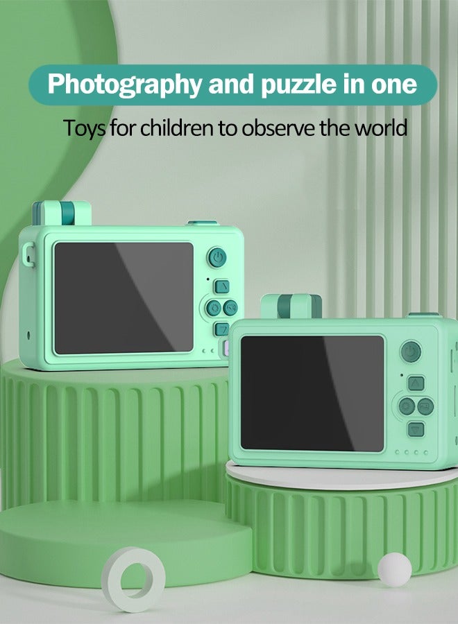 Dual Camera Kids Building Block Camera, 1080p IPS Screen, Creative Puzzle Design, with USB Charging, 600mAh Rechargeable Lithium Polymer Battery, Auto Focus, for Children 3-12 Years Old  - Image 3