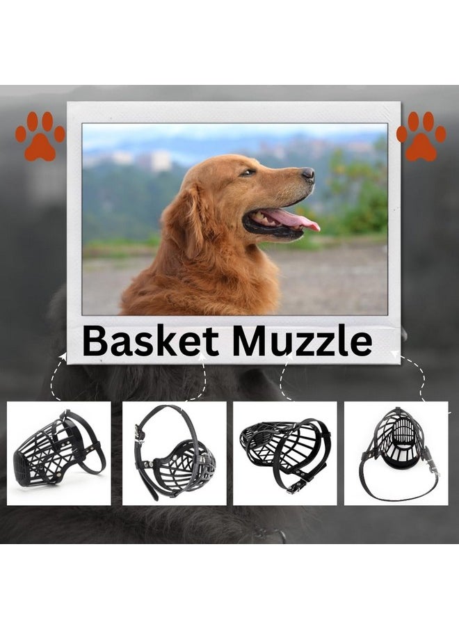Sage Square Adjustable Strap Safe Muzzle - Ensure Pet Safety And Comfort, Prevent Biting Behavior - Perfect For Medium-Sized Dogs, Ideal For Walks, Training, And Grooming. (Black-Xs) Set Of 1  - Image 3