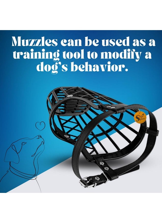 Sage Square Adjustable Strap Safe Muzzle - Ensure Pet Safety And Comfort, Prevent Biting Behavior - Perfect For Medium-Sized Dogs, Ideal For Walks, Training, And Grooming. (Black-Xs) Set Of 1  - Image 5